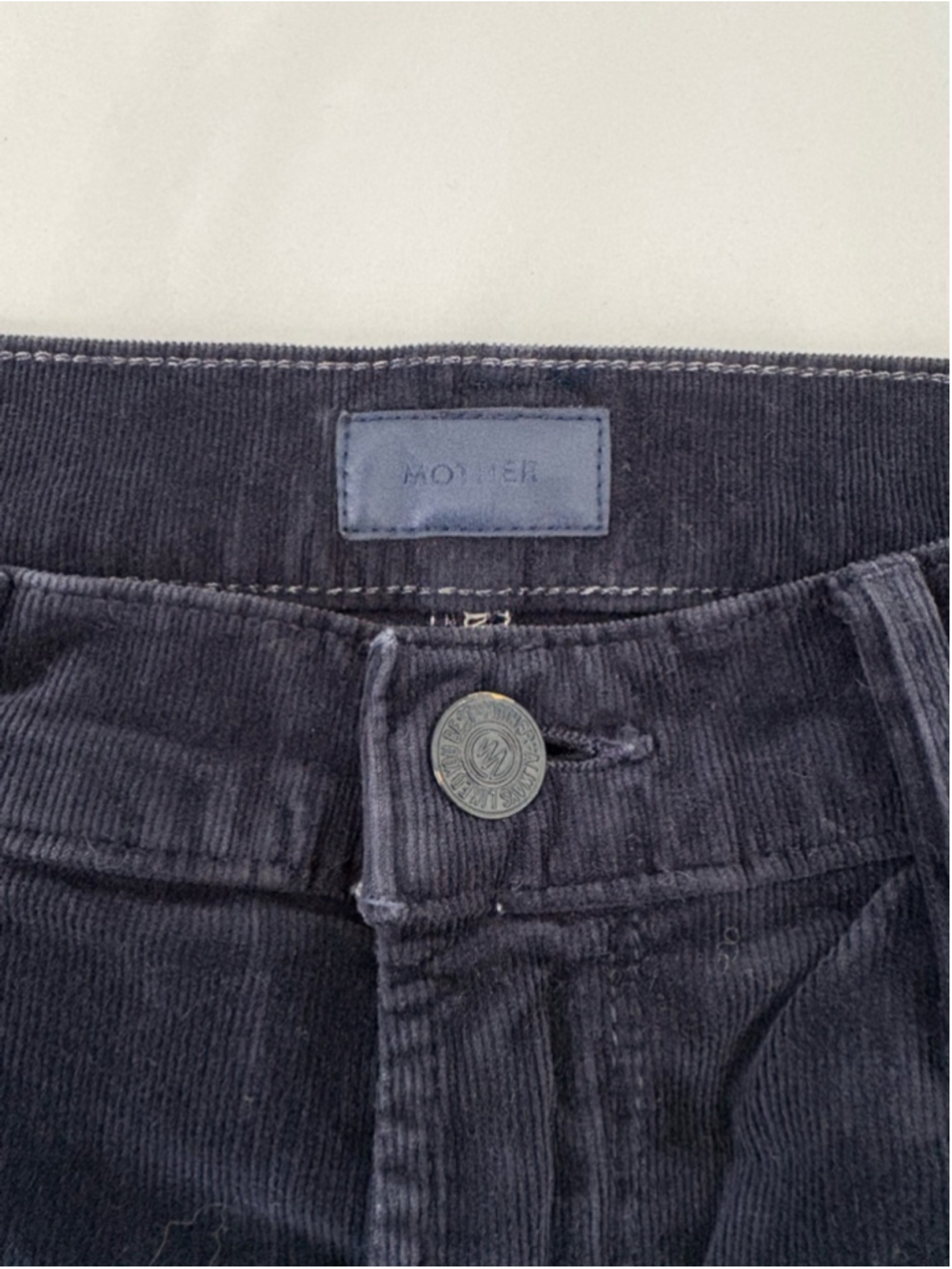 MOTHER Mid Rise Dazzler Ankle Fray Corduroy Sz 26 (14”W) Hopscotch Night Sky EUC - Picture 4 of 14